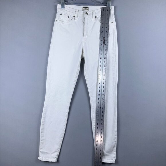 J.Crew 9' High Rise Toothpick Skinny Jeans Womens Size 27 Light Wash White - Picture 4 of 12
